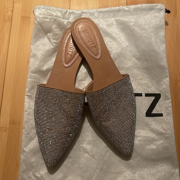 Schutz Rhinestone Mule - Picture 1 of 7